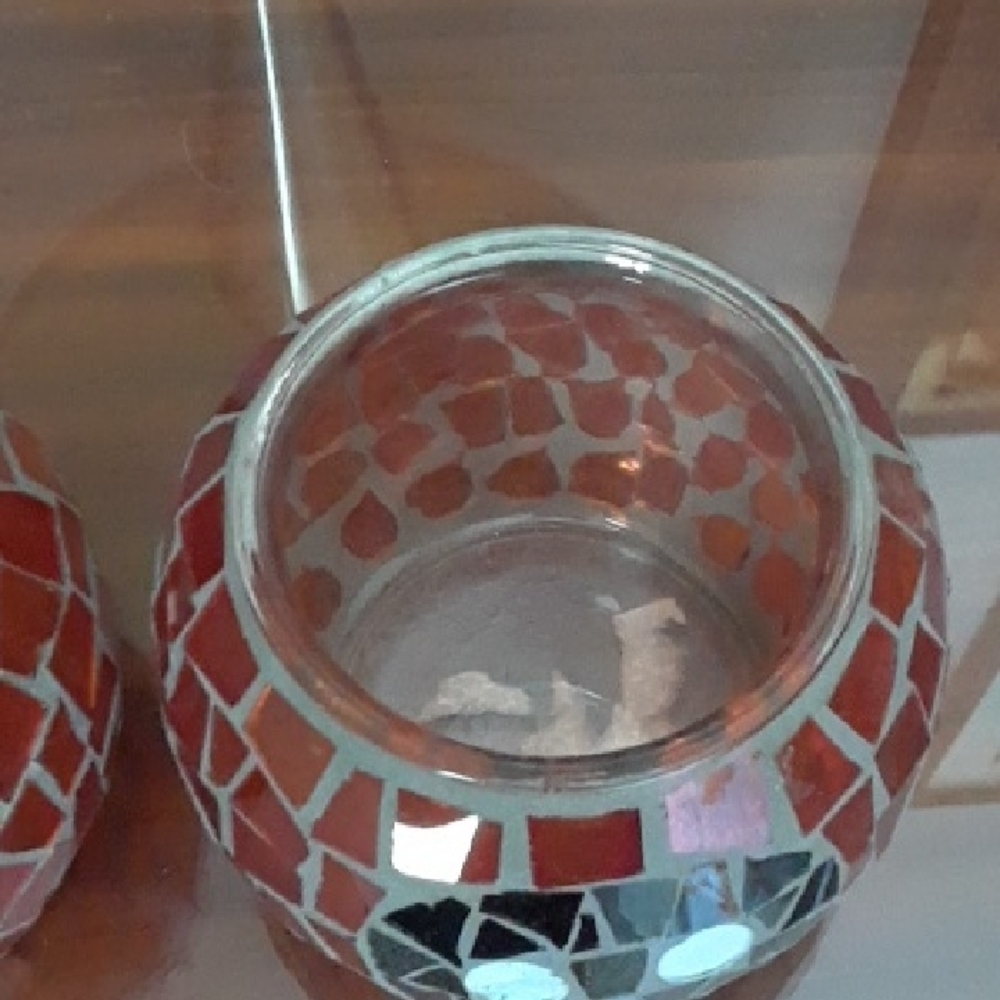 Mosaic Skull Candle Holders - Picture 4 of 8
